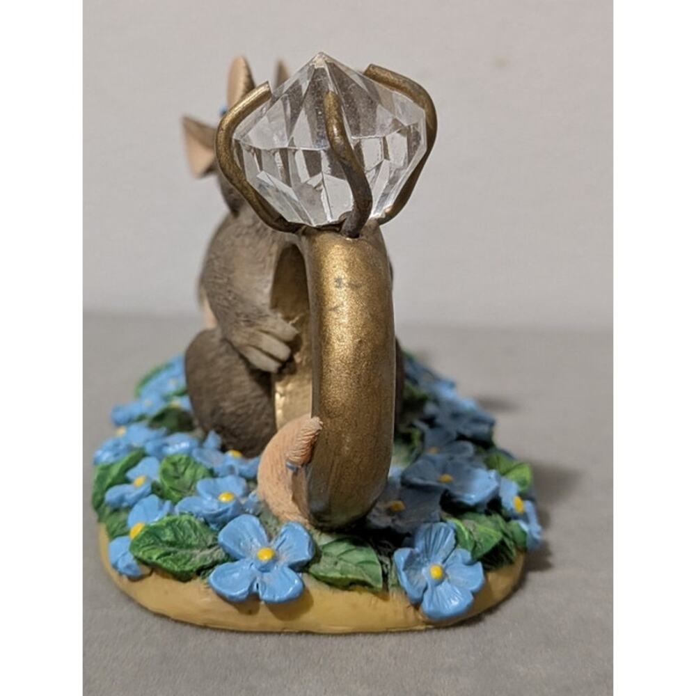 Vtg Charming Tails I Have A Question For You Figurine 89/603 Proposal Ring Mice - Picture 3 of 11
